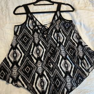 Zoe & Rose Flowy Tank with Front Tie